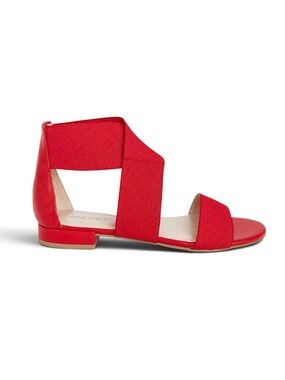 Nine West Whataday Red Elastic Strappy Flat Sandals Size 8
